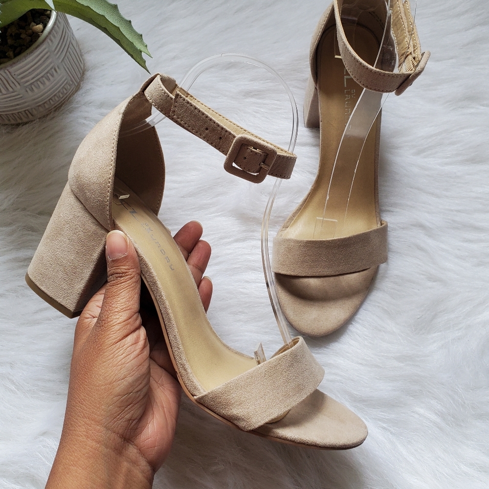 CL by Laundry Beige Block Heel